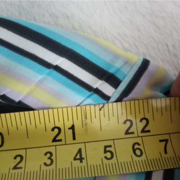 Gap XL Striped Multicolored 3/4Sleeve V-neck Women's Blouse - Picture 6 of 9